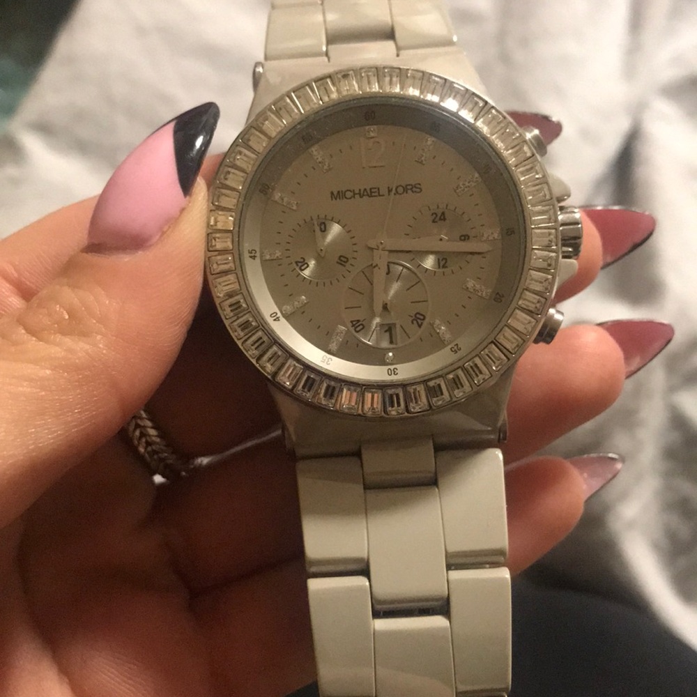 Micheal Kors gray ceramic watch